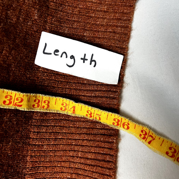 A New Day 2X Beige Brown Rust Colorblock Ribbed Knit Open Front Cardigan Sweater - Picture 9 of 10